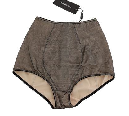 Ropa interior elegante de mezcla de algodón en red beige y negra