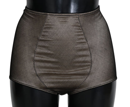 Ropa interior elegante de mezcla de algodón en red beige y negra