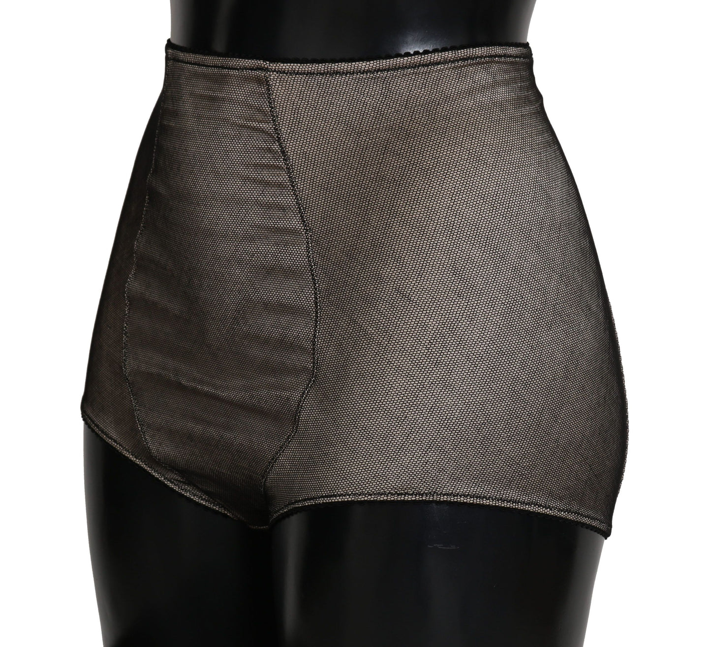 Ropa interior elegante de mezcla de algodón en red beige y negra