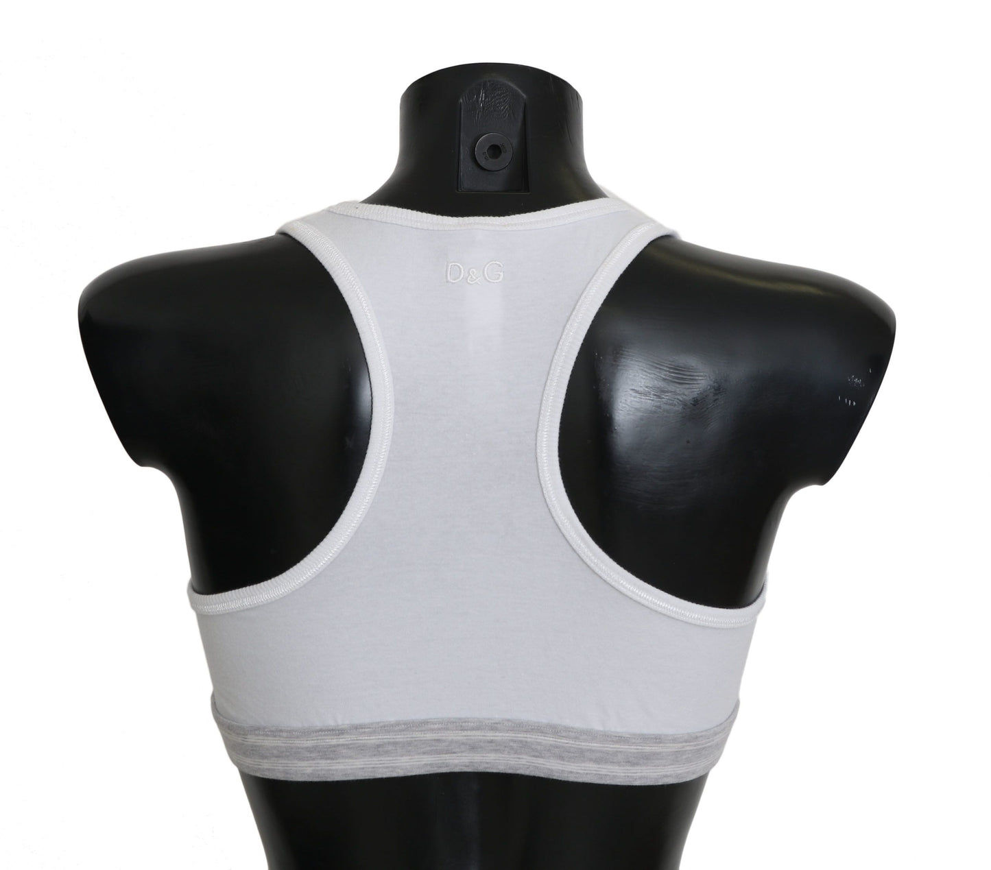 Elegante sujetador deportivo elástico blanco