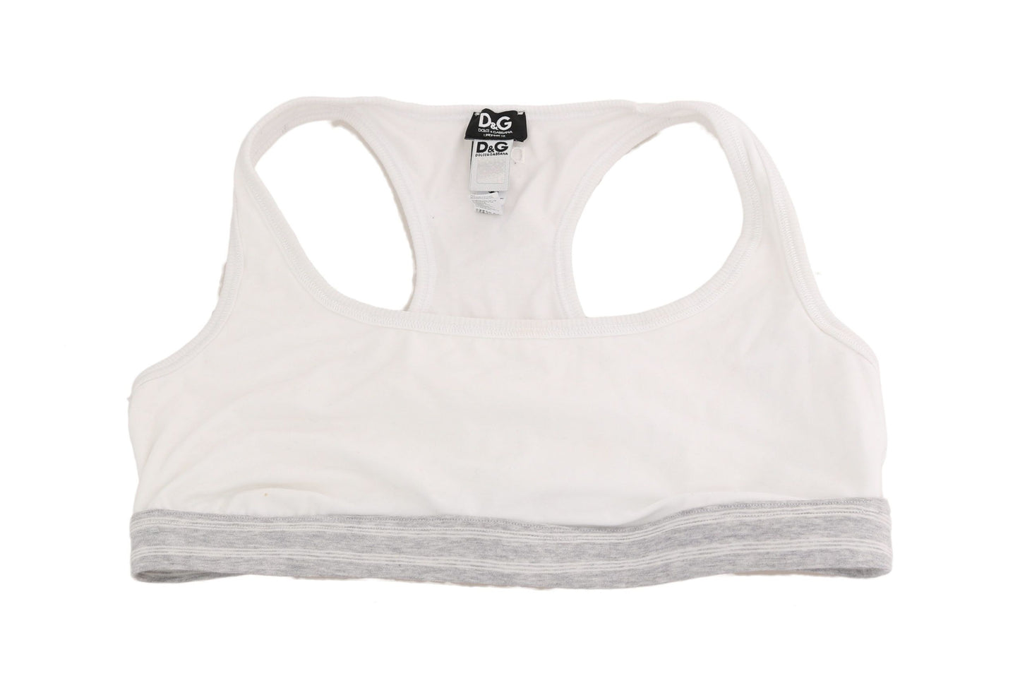 Elegante sujetador deportivo elástico blanco
