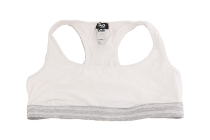 Elegante sujetador deportivo elástico blanco