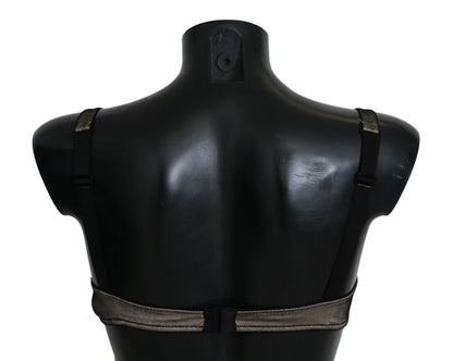 Sujetador elástico marrón elegante para mujer