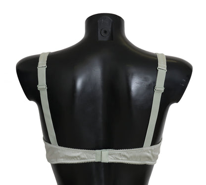 Elegante sujetador de seda con encaje floral