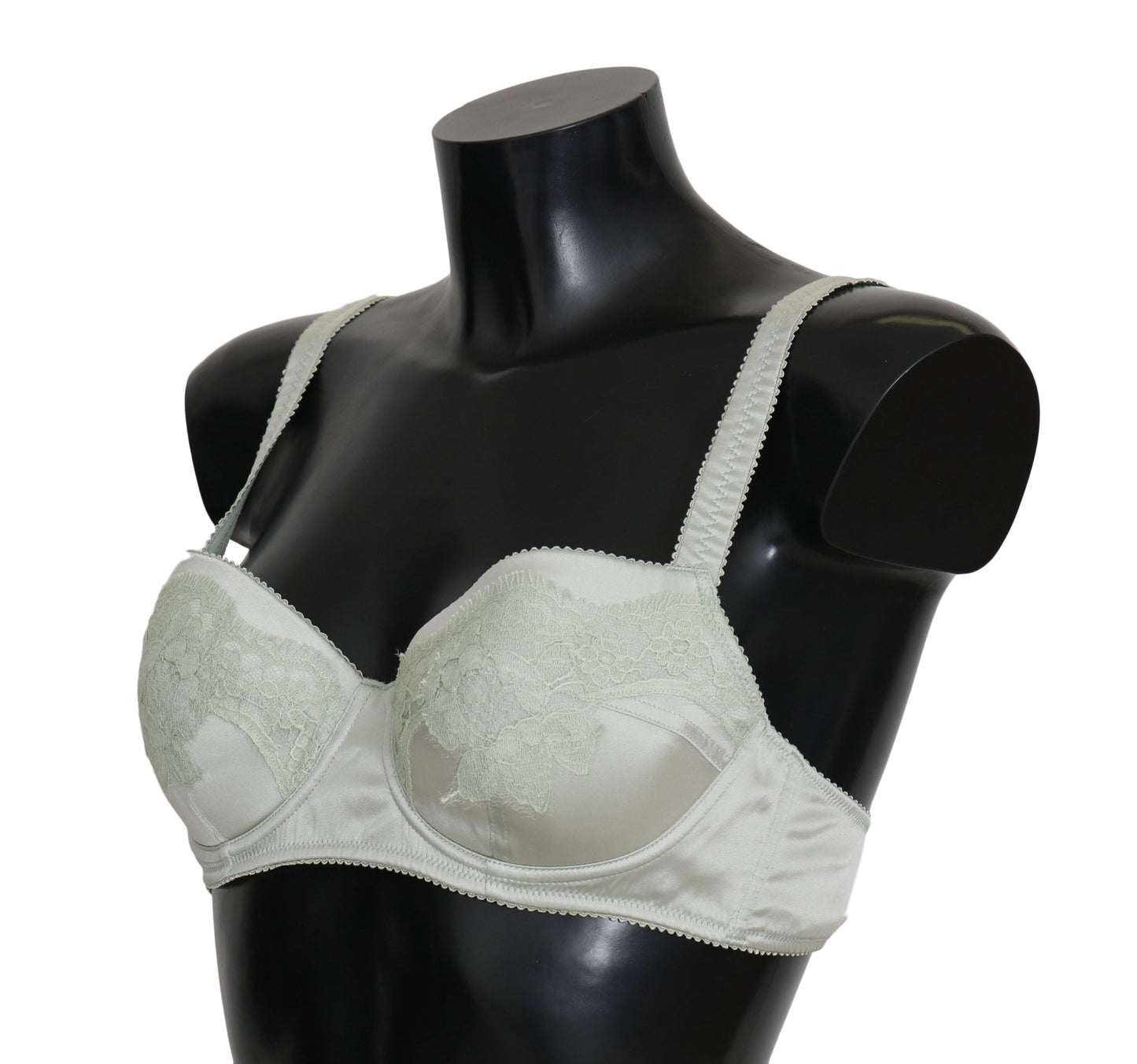 Elegante sujetador de seda con encaje floral