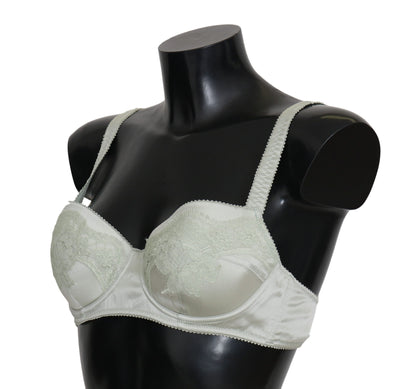 Elegante sujetador de seda con encaje floral