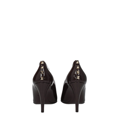 Brown Leather High Heel Pumps