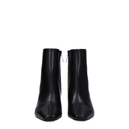 Black Leather Ankle Boots