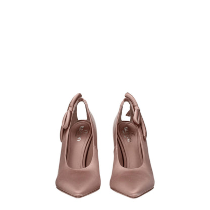 Pink Satin High Heel Pumps