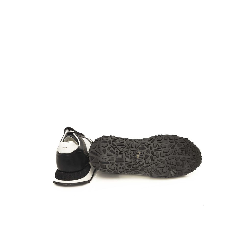 Zapatillas de cuero negro para hombre