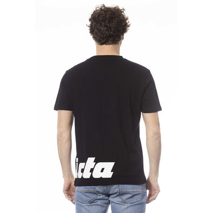Camiseta negra de algodón para hombre