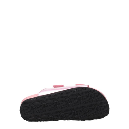 Pink Leather Slippers Sandals