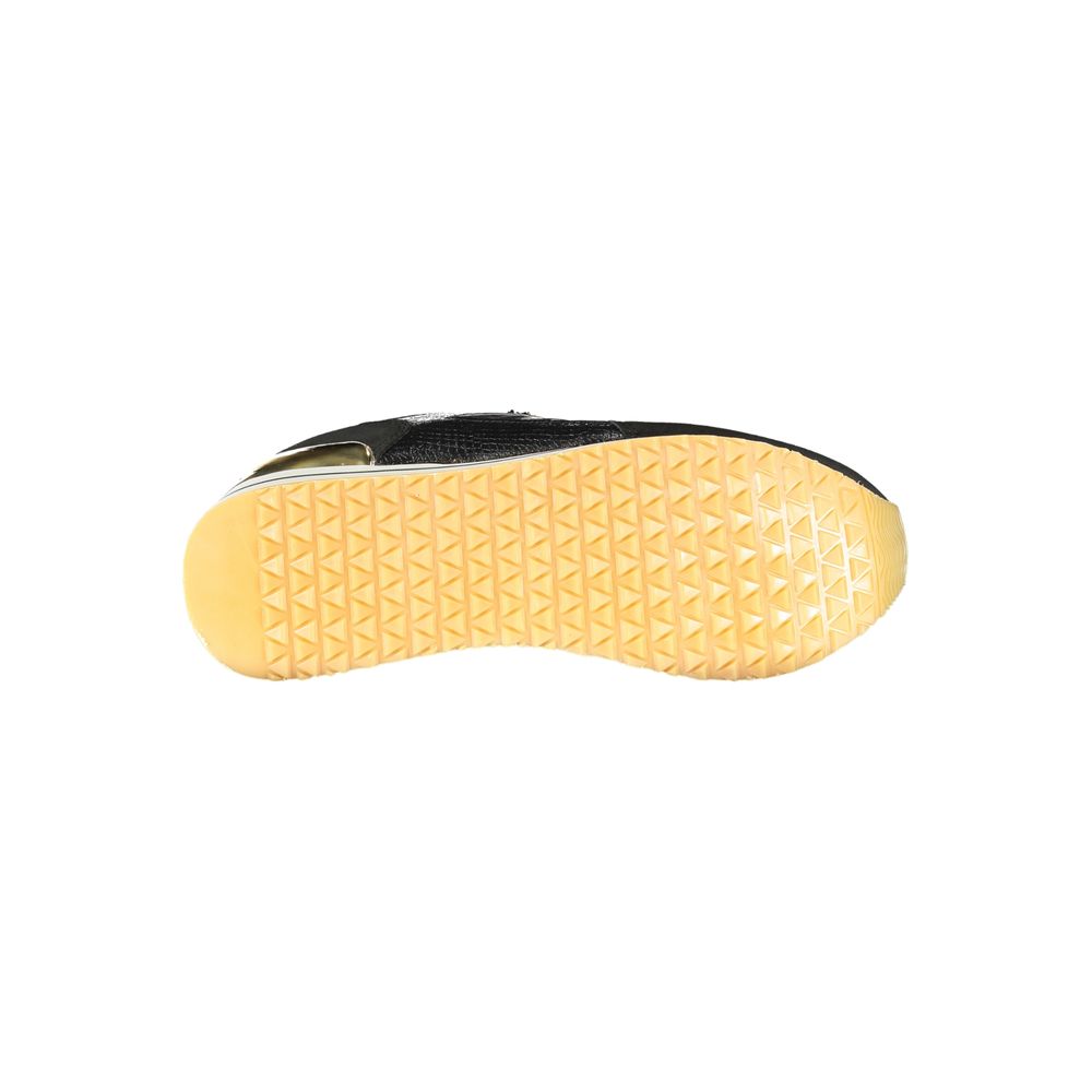 Black Polyester Sneaker