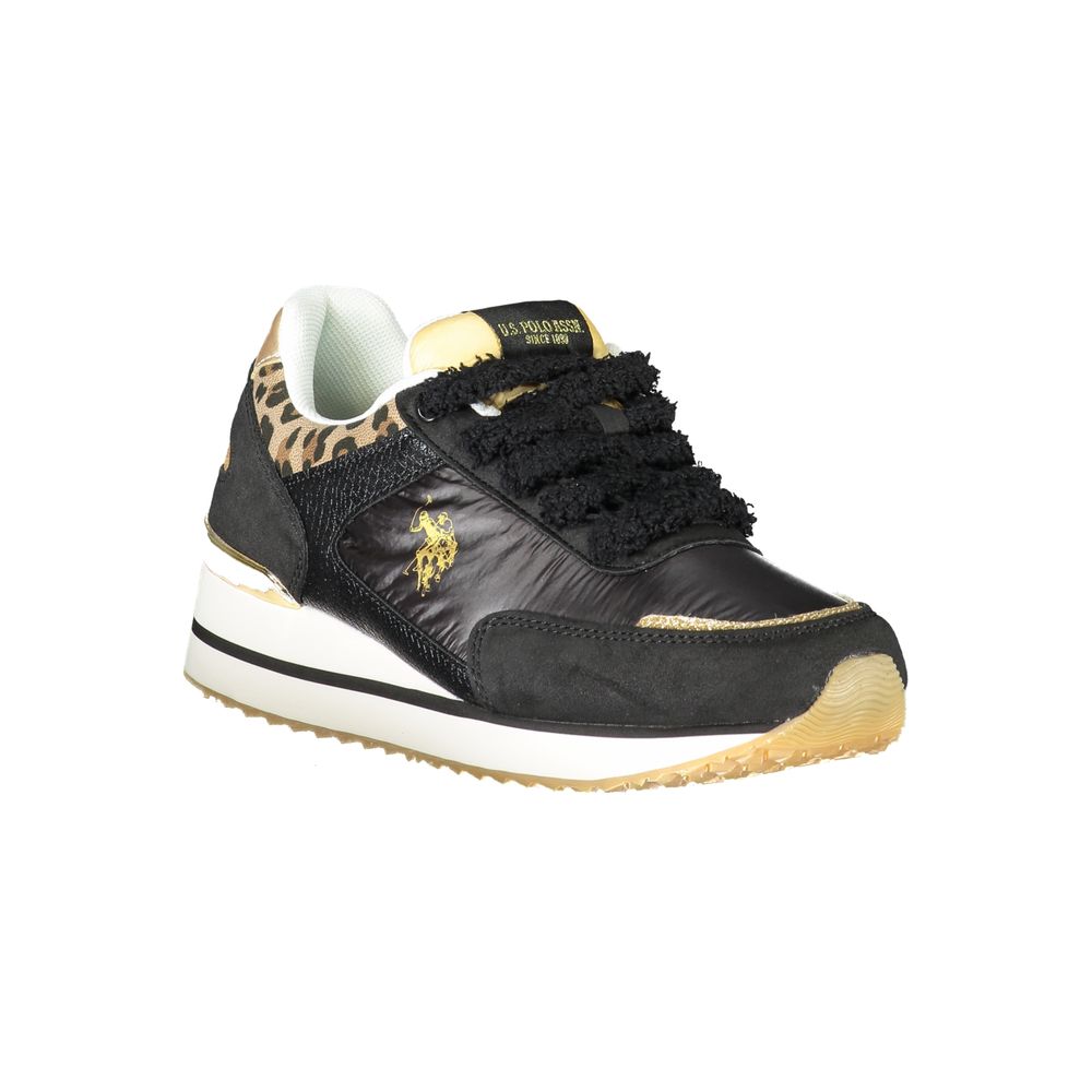 Black Polyester Sneaker