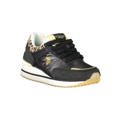 Black Polyester Sneaker
