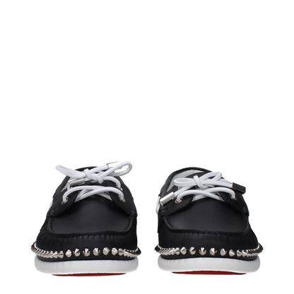 Black Leather Slip-On Loafers