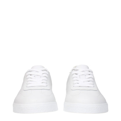 White Leather Low Tops