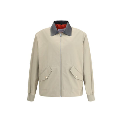 Cotton Harrington Jacket with leather details