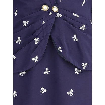 Bow patterned short Dress
