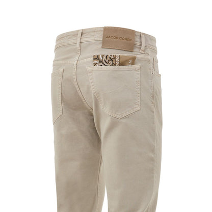 Beige Cotton Jeans Denim