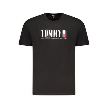 Black Cotton Men T-Shirt
