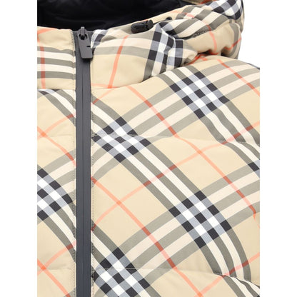 Hooded Check Down Jacket