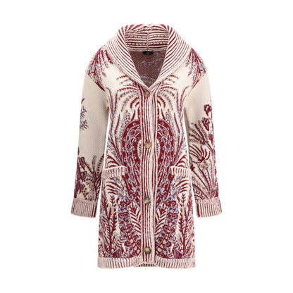Wool and cotton maxi Cardigan