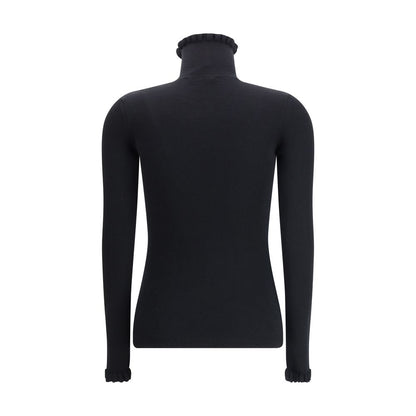 Wool Sweater with ruffled collar