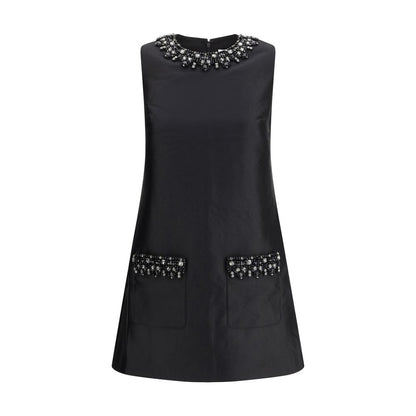 Taffeta embellished trim short Dress