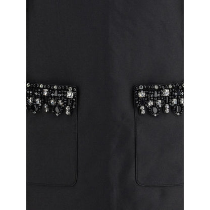 Taffeta embellished trim short Dress