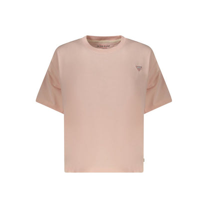 Pink Cotton Women T-Shirt