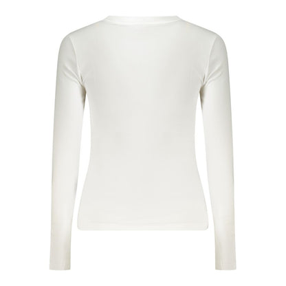 White Cotton Women T-Shirt