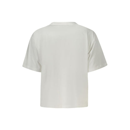 White Cotton Women T-Shirt