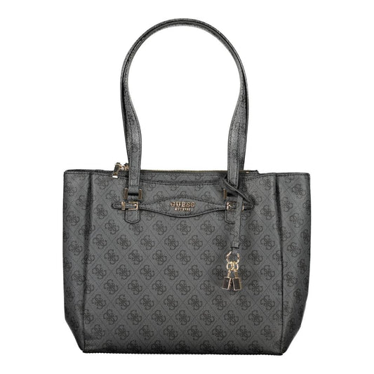 Black Polyethylene Women Handbag
