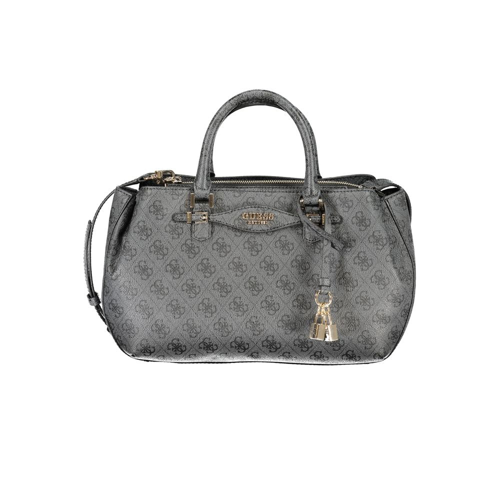 Black Polyethylene Women Handbag