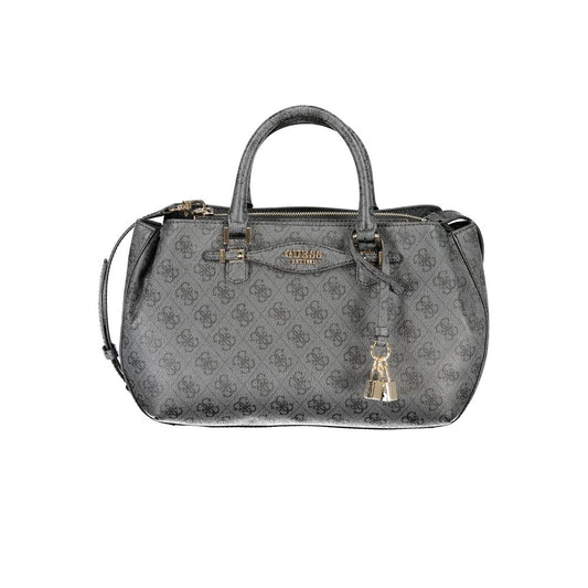 Black Polyethylene Women Handbag