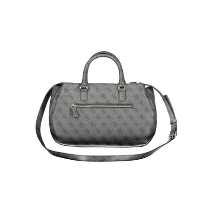 Black Polyethylene Women Handbag