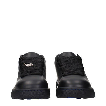 Black Leather Low Tops