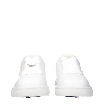White Leather Low Tops