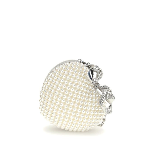 Pearl Heart Clutch Bag