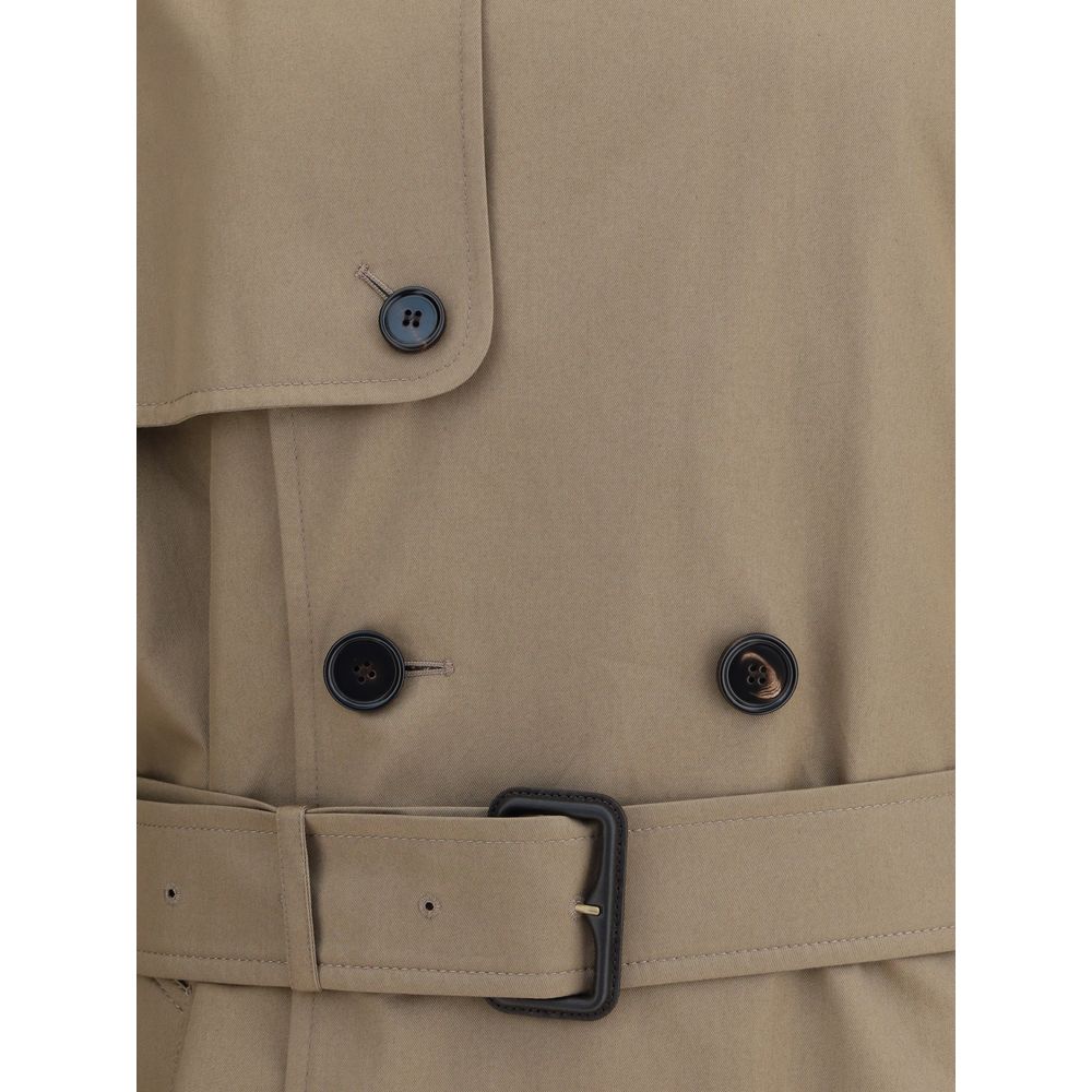 Long cotton gabardine Trench Coat