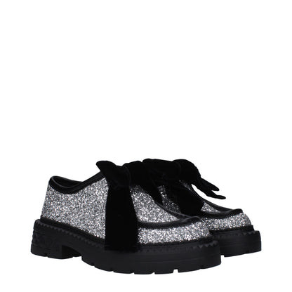 Gray Plastic Slip-On Loafers
