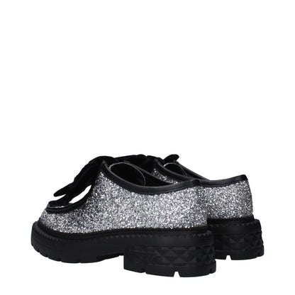 Gray Plastic Slip-On Loafers