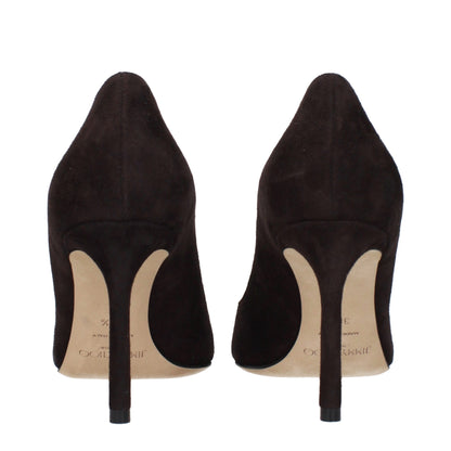 Brown Leather High Heel Pumps
