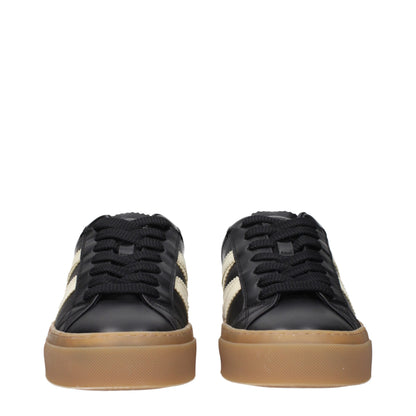Black Leather Low Tops