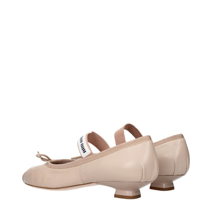Pink Leather Ballet Flats