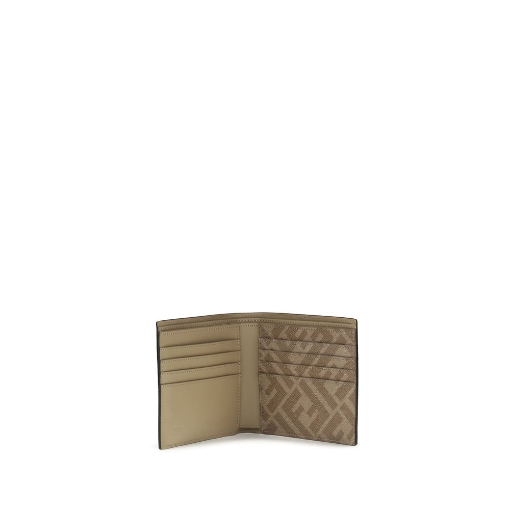 FF leather and canvas bifold Wallet
