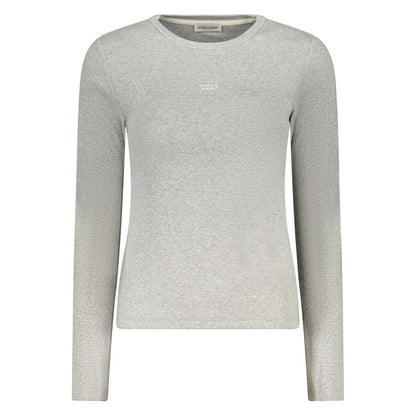 Gray Cotton Women T-Shirt