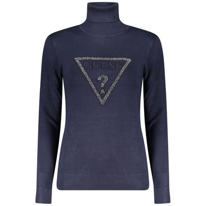 Blue Viscose Women Sweater