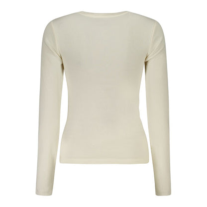 White Cotton Women T-Shirt